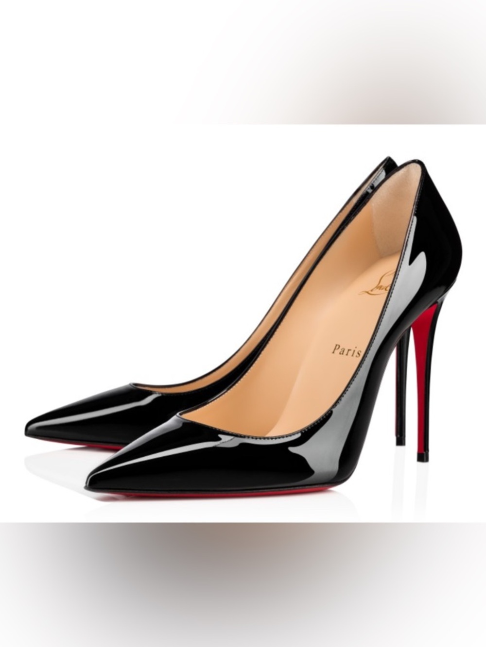 Christian Louboutin Kate 100 Black Patent Leather 36.5